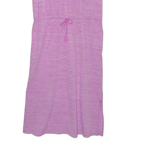 T by Talbots L Petite Pink Tassel Tie Soft Jersey Maxi Dress Short Sleeve - Picture 6 of 10